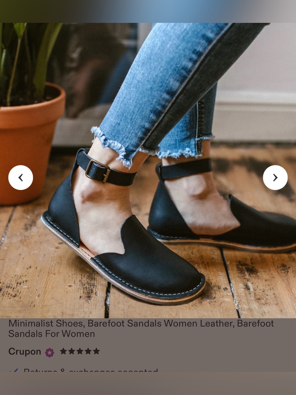 Real Leather Ankle-Strap Women’s Flats